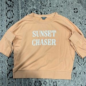 Large, orange, sweatshirt